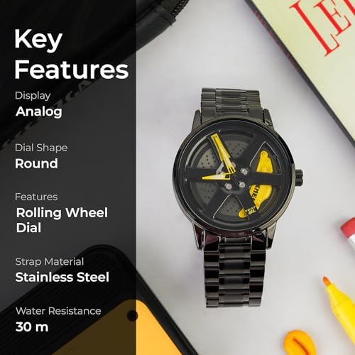 SKMEI Rotating Car Wheel Watch | Stylish Men’s Sport Wristwatch