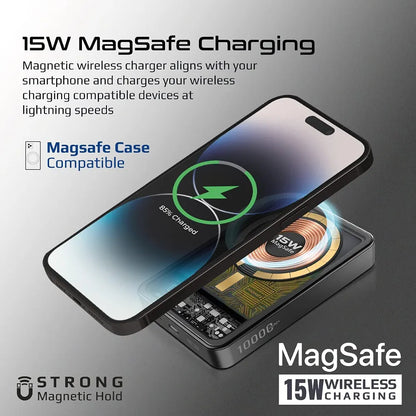 Portable 10,000mAh 2-in-1 Magnetic Power Bank For iPhone & android  |UAE delivery 1-3 days