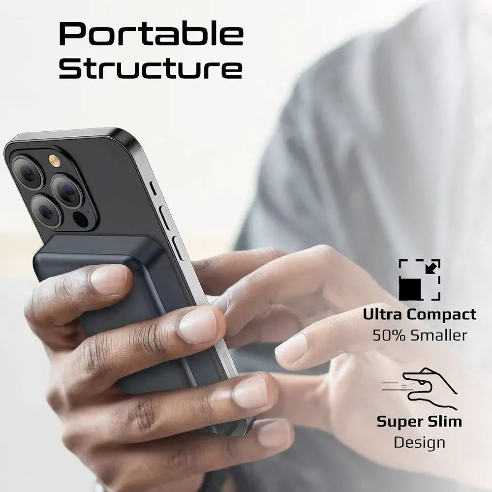 Portable 10,000mAh 2-in-1 Magnetic Power Bank For iPhone & android  |UAE delivery 1-3 days