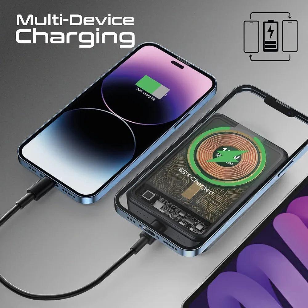Portable 10,000mAh 2-in-1 Magnetic Power Bank For iPhone & android  |UAE delivery 1-3 days