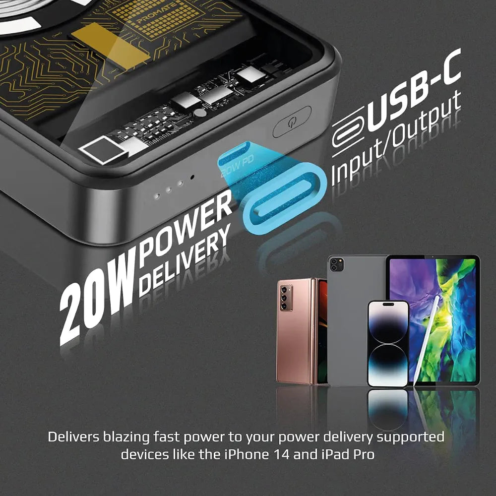 Portable 10,000mAh 2-in-1 Magnetic Power Bank For iPhone & android  |UAE delivery 1-3 days