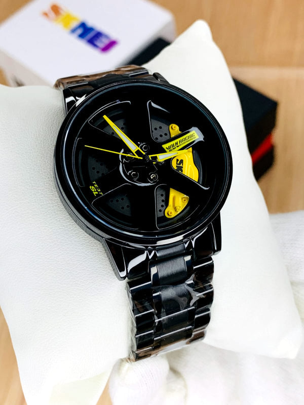 SKMEI Rotating Car Wheel Watch | Stylish Men’s Sport Wristwatch