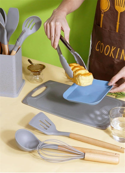 Silicone kitchenware set, 19-piece
