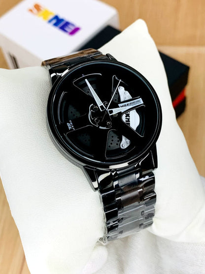 SKMEI Rotating Car Wheel Watch | Stylish Men’s Sport Wristwatch