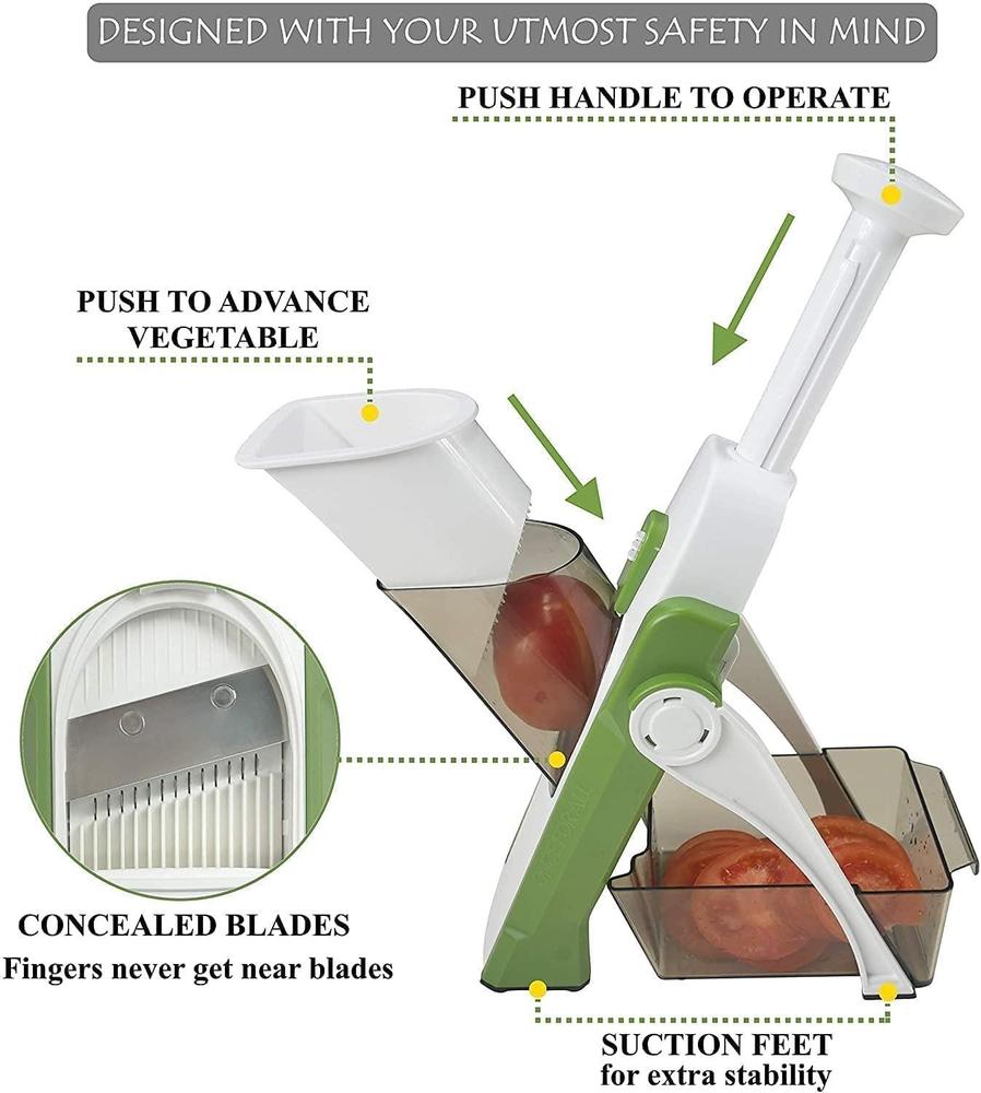 Stainless Steel 5-in-1 Manual Vegetable Slicer