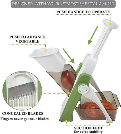 Stainless Steel 5-in-1 Manual Vegetable Slicer
