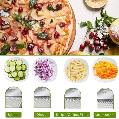Stainless Steel 5-in-1 Manual Vegetable Slicer
