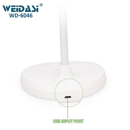 WEIDASI LED Desk Lamp Portable USB Charging Table Light